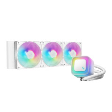 DeepCool LE360 WH V2 Liquid CPU Cooler, 360mm Radiator, 3x 120mm Pre-Installed aRGB Fan, 2100 RPM Fan Speed, 75.89 CFM Fan Airflow, Hydro Bearing Type, Anti-Leak Technology, White | R-LE360-WHAMMN-G-2